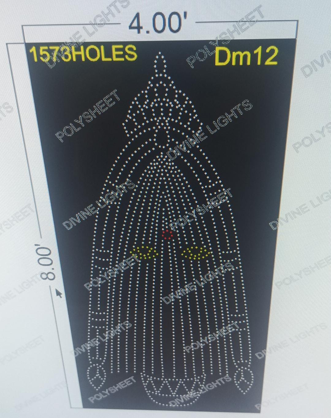 DM12 DEVI MATA 8X4 FEET 1573 HOLES