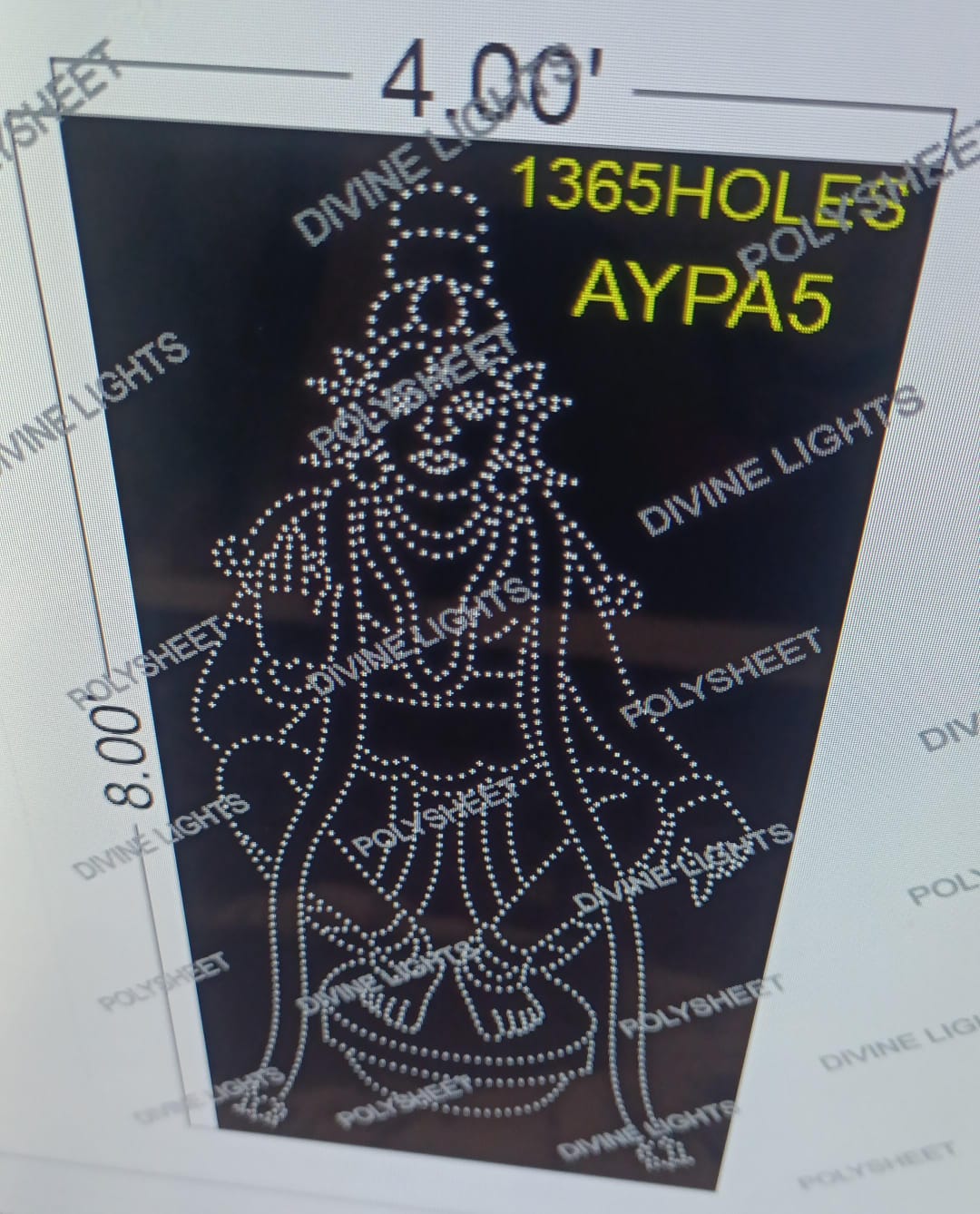 AYPA5 AYPPA 8X4 FEET 1365 HOLES