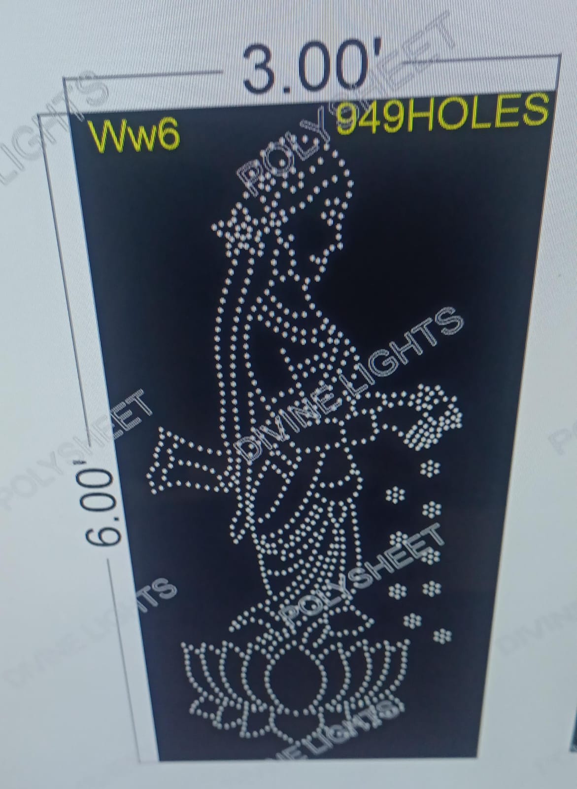 WW6 WOMEN 6X3 FEET 949 HOLES
