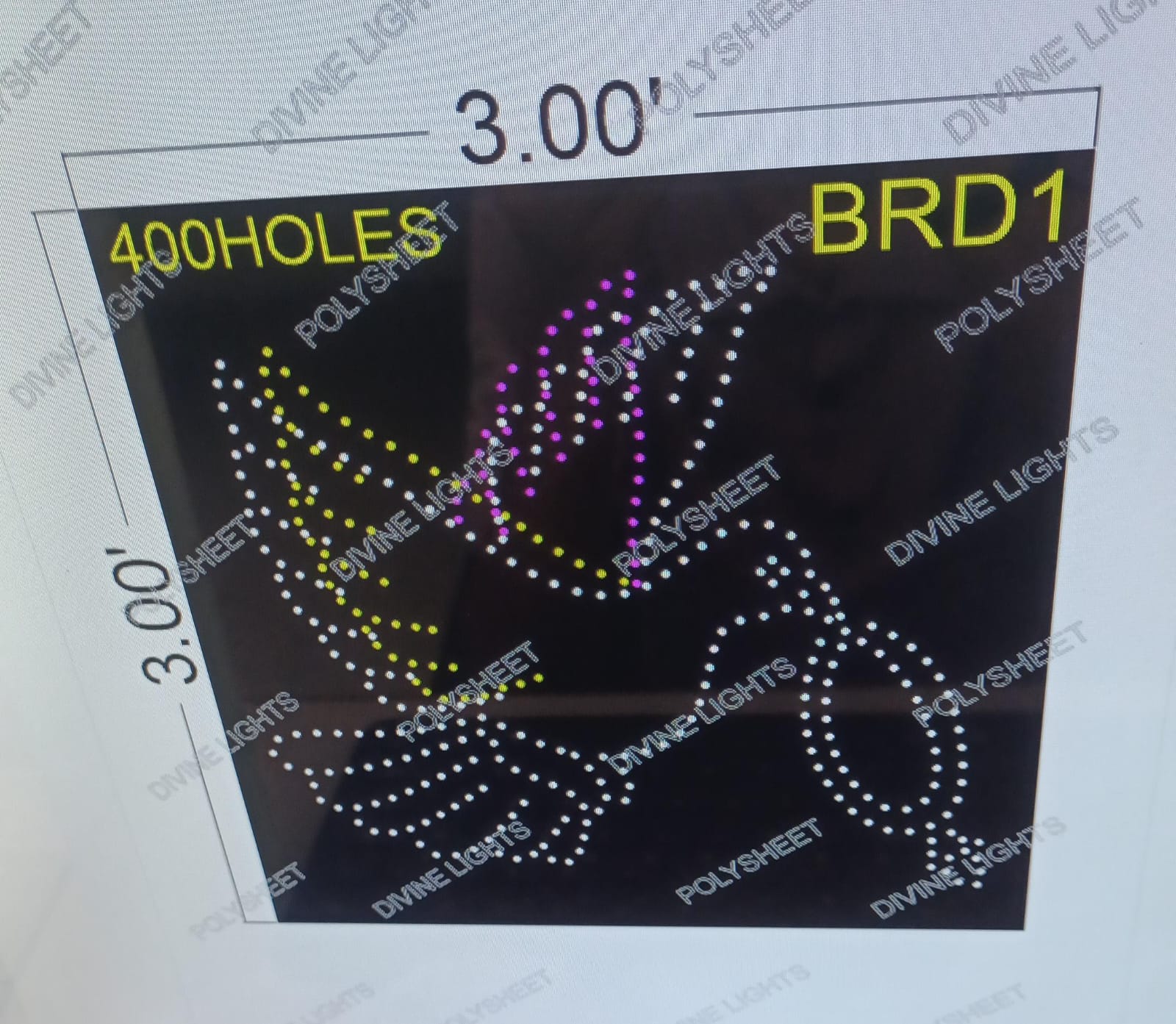 BRD1 BIRD 3X3 FEET 400 HOLES
