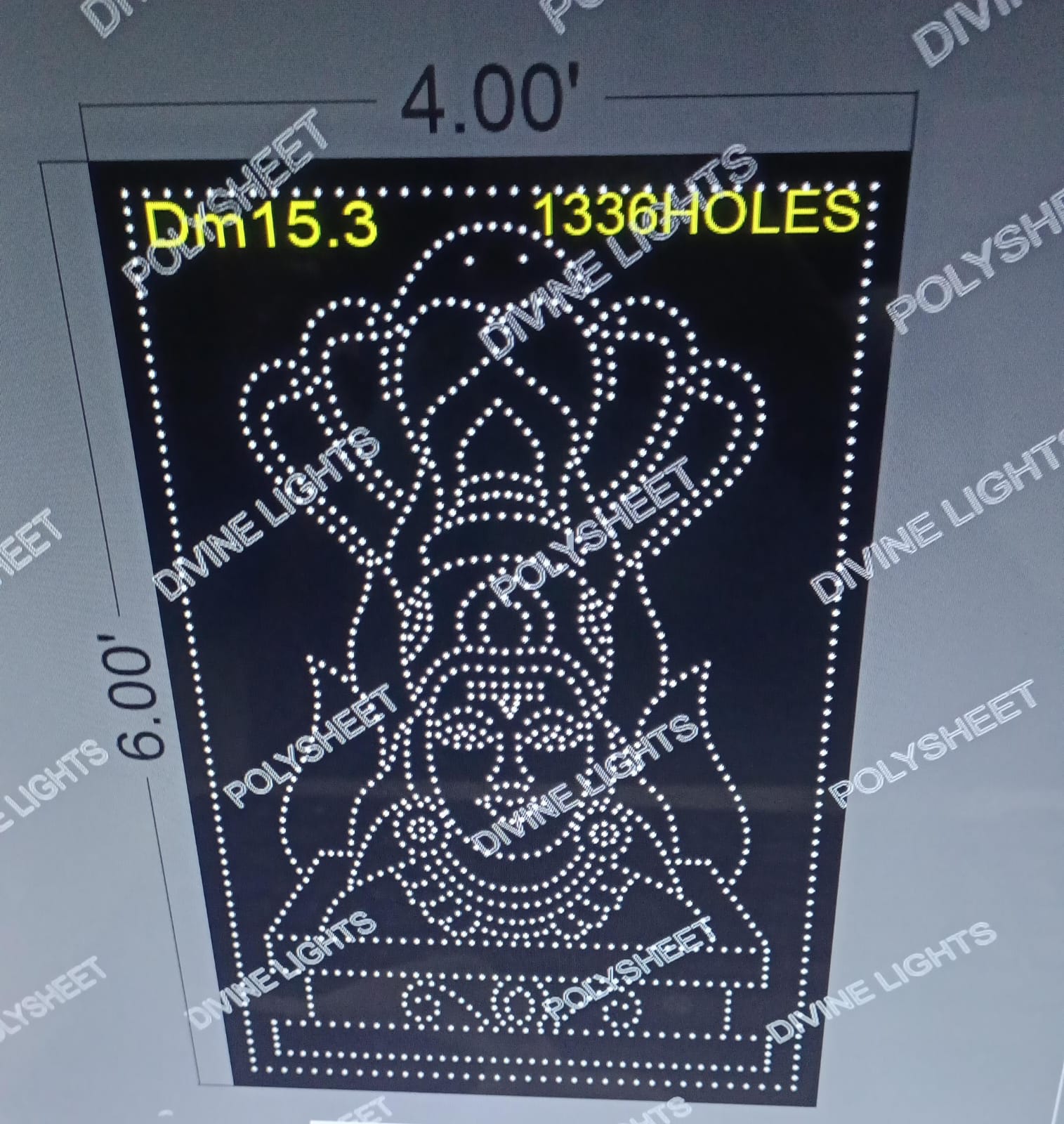 DM15.3 DEVI MATA 6X4 FEET 1336 HOLES