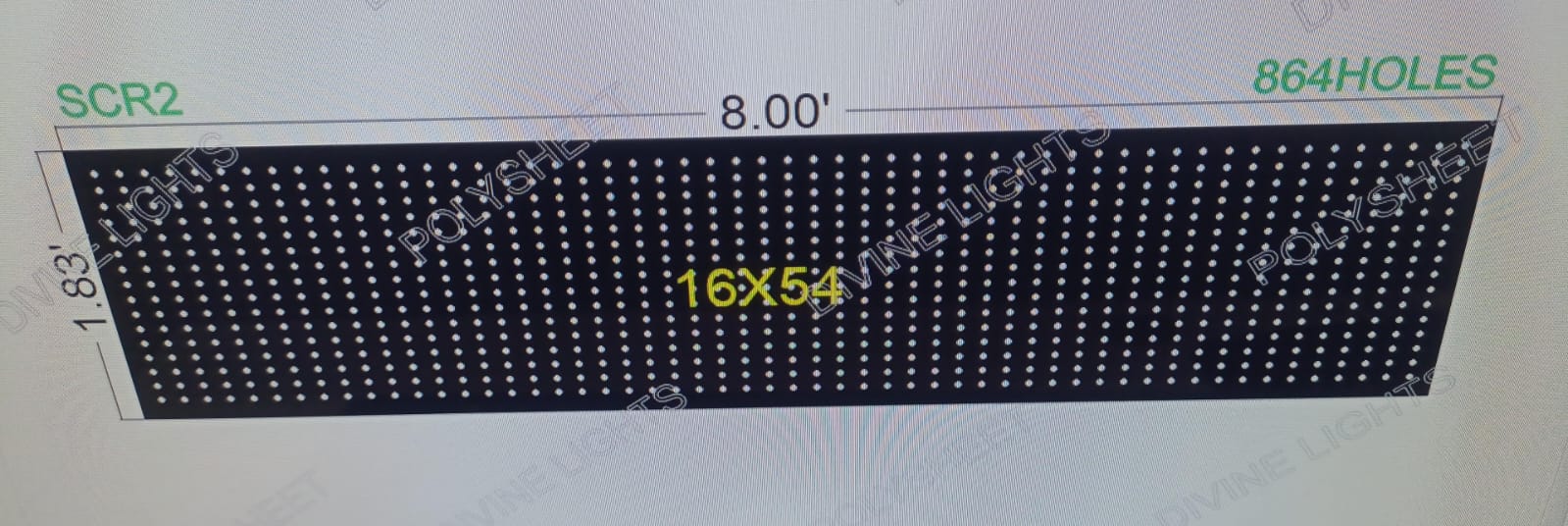 SCR2 SCREEN 2X8 FEET 864 HOLES