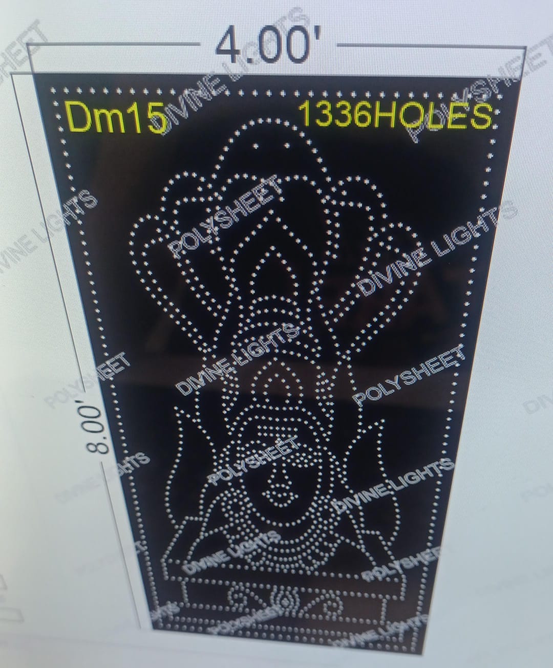 DM15 DEVI MATA 8X4 FEET 1336 HOLES