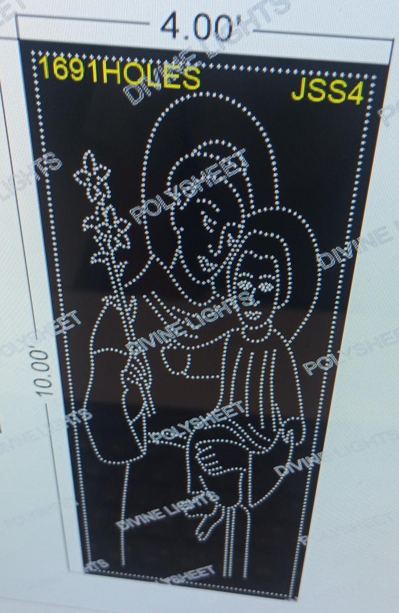 JSS4 JESUS 10X4 FEET 1691 HOLES