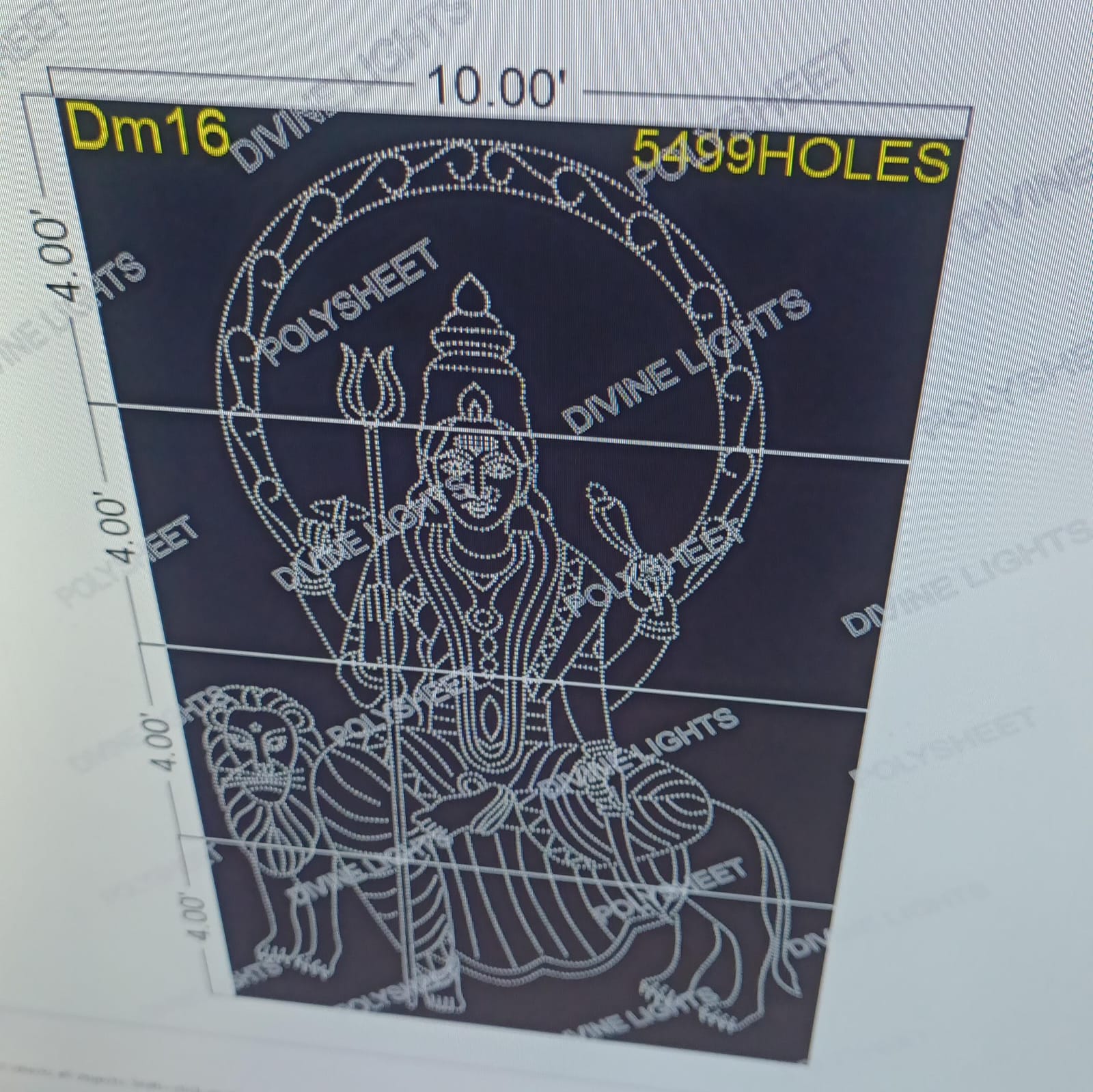 DM16 DEVI MATA 16X10 FEET 5499 HOLES (4 PARTS)