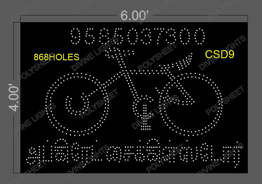 CSD9 CUSTOM DESIGN 4X6 FEET 868 HOLES