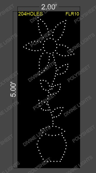 FLR10 FLOWER 5X2 FEET 204 HOLES