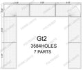 GT2 GATE 4X8 FEET 512 HOLES ( 7 PARTS ) TOTAL HOLES 3584
