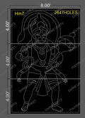 HM7 HANUMAN 12X8 FEET 2647 HOLES  (3 PARTS )