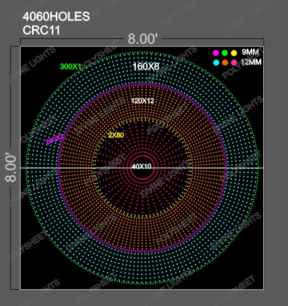 CRC11 CIRCLE 8X8 FEET 4060 HOLES (2 PARTS)