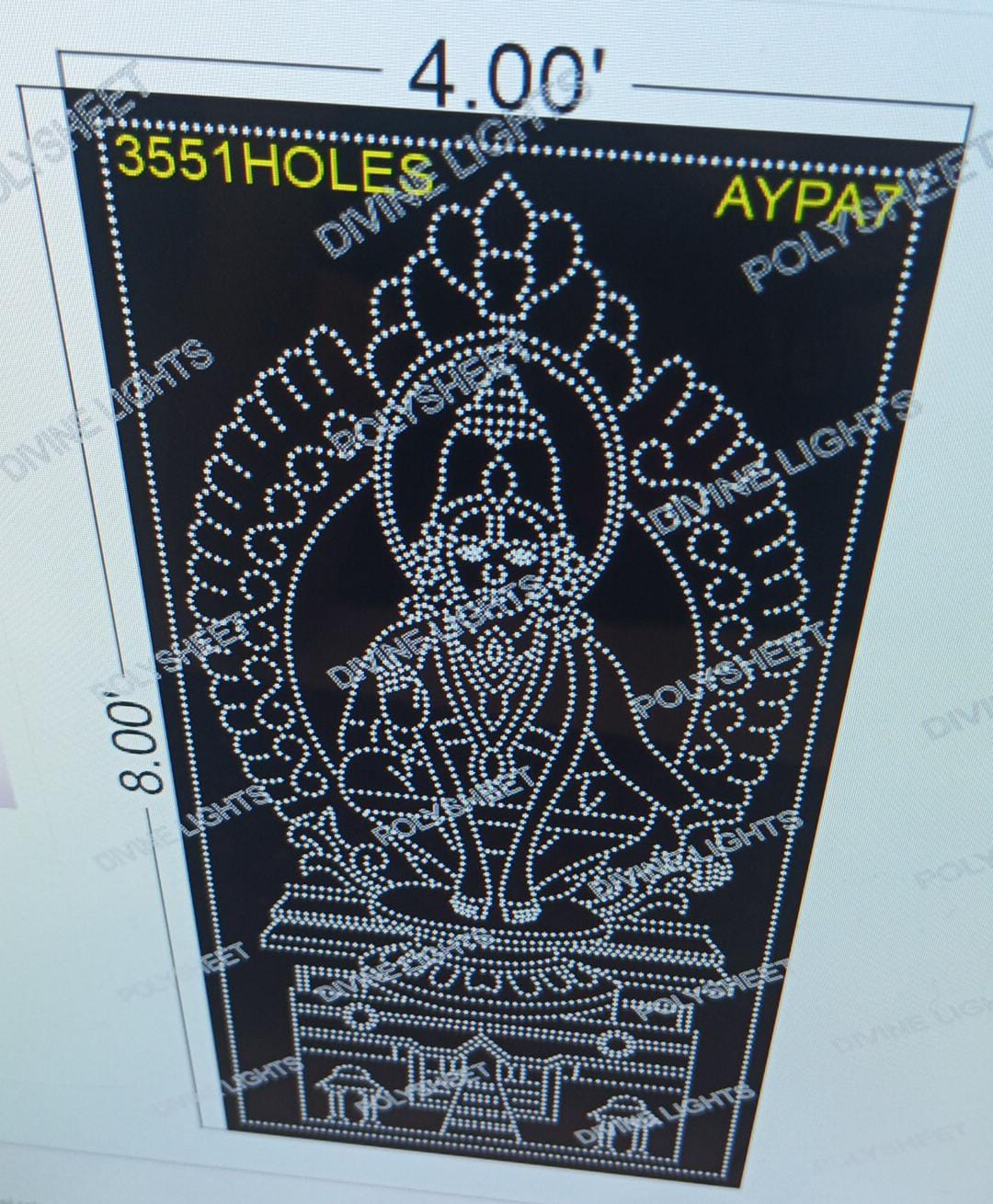 AYPA7 AYPPA 8X4 FEET 3551 HOLES