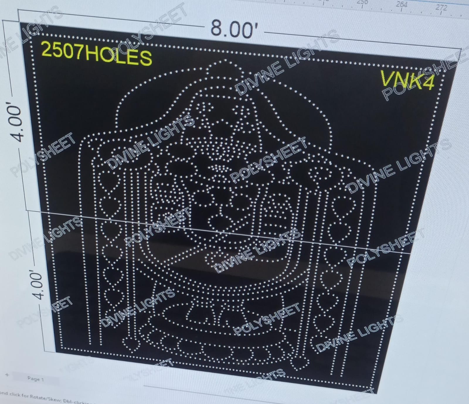 VNK4  VENKTESWARA 8X8 FEET 2507 HOLES