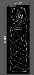 CNDL2.2 CANDLE 6X2 FEET 549 HOLES