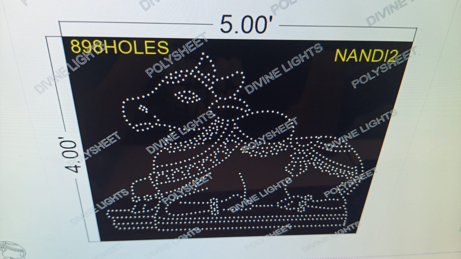 NANDI2 ANIMAL 4X5 FEET 898 HOLES