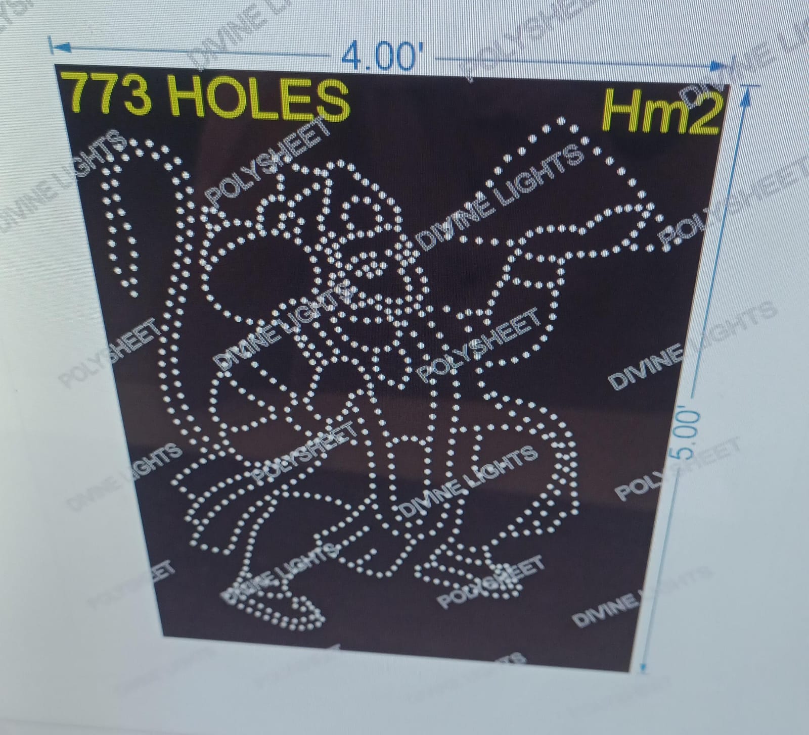 HM2 HANUMAN 5X4 FEET 773 HOLES