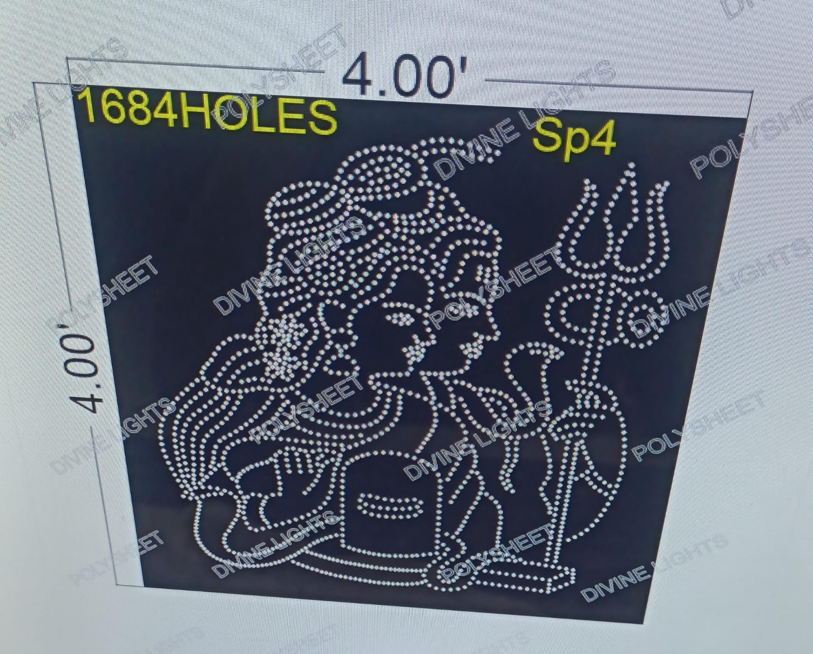 SP4 SHIV PARVTI 4X4 FEET 1684 HOLES