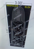 ELE4 ELEPHANT 8X3 FEET 1600 HOLES