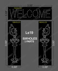 LS19 LAMP STAND 4X3 FEET 506  HOLES (3 PART)