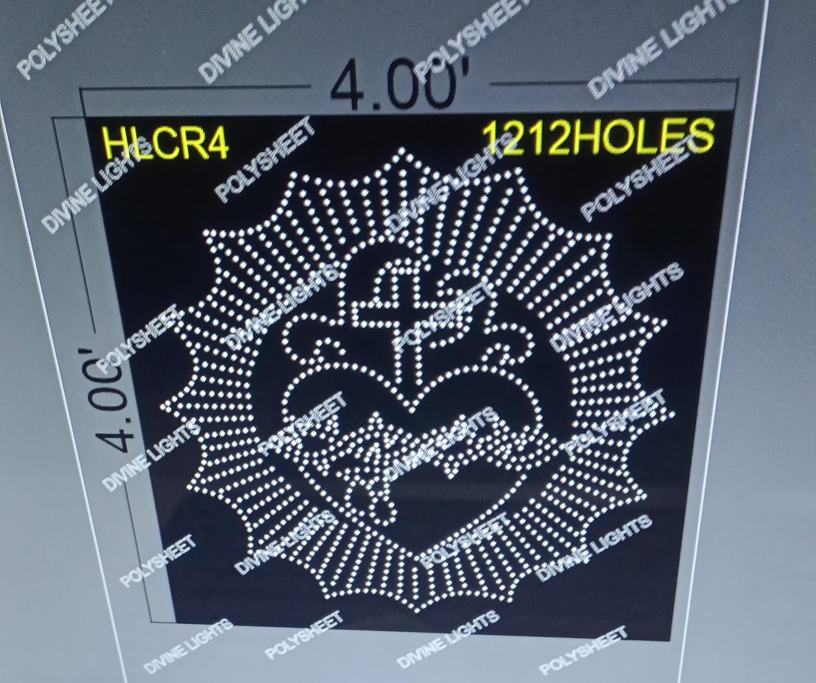 HLCR4 HOLY CROSS 4X4 FEET 1212 HOLES