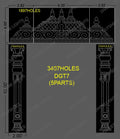 DGT7 DESIGNER GATE 4X12 FEET 1897 HOLES ( 5 PARTS)