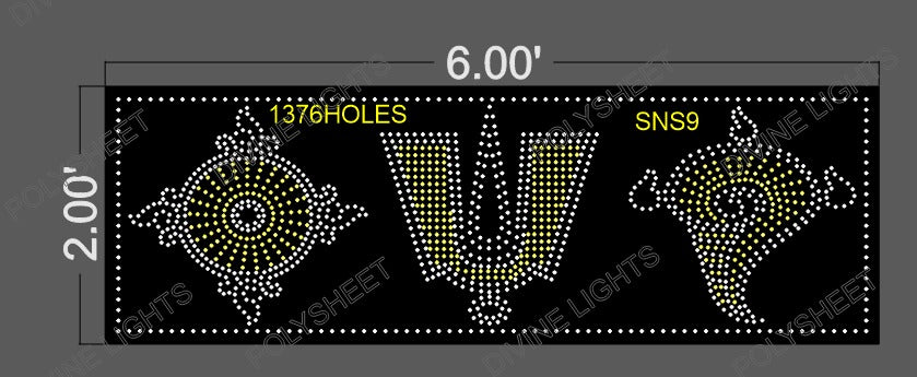 SNS9 SANKHU NAMAM SAKHRAM 2X6 FEET 1376 HOLES