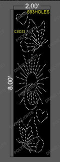 CSD23 CUSTOM DESIGN 8X2 FEET 693 HOLES