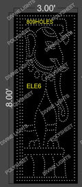 ELE6 ELEPHANT 8X3 FEET 809 HOLES