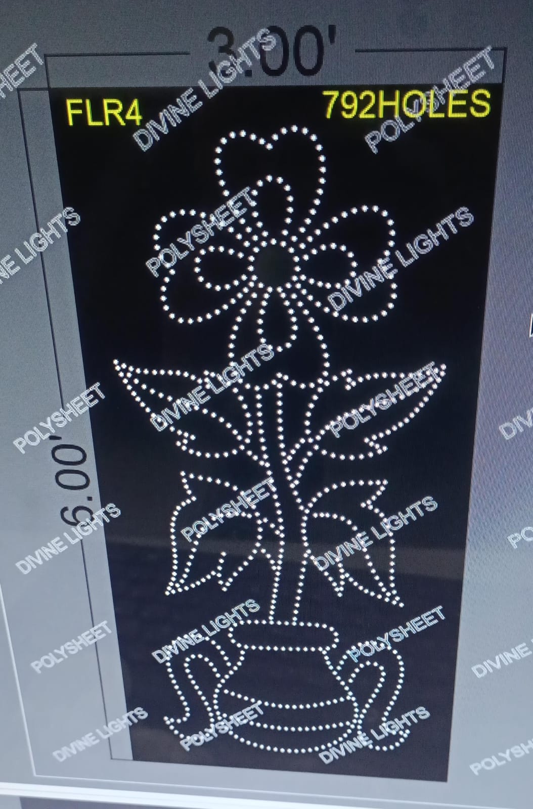 FLR4 FLOWER 6X3 FEET 792 HOLES