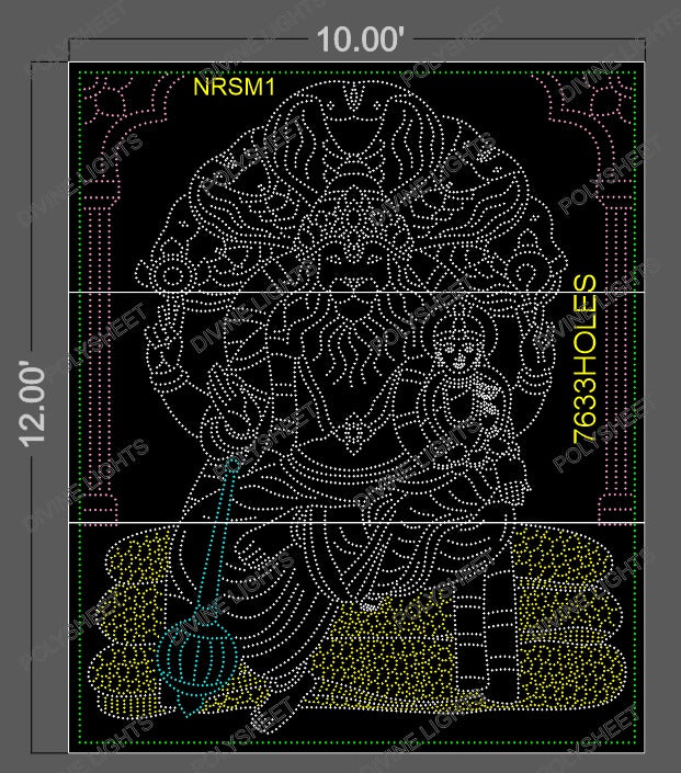NRSM1 NARSIMHA 12X10 FEET 7633 HOLES (3 PARTS)