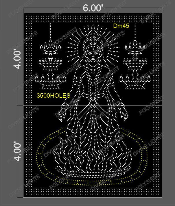 DM45 DEVI MATA 8X6 FEET 3500 HOLES (2 PARTS)