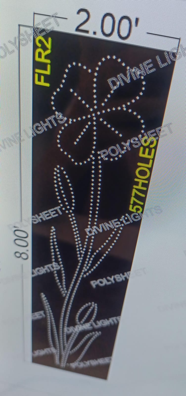 FLR2 FLOWER 8X2 FEET 577 HOLES
