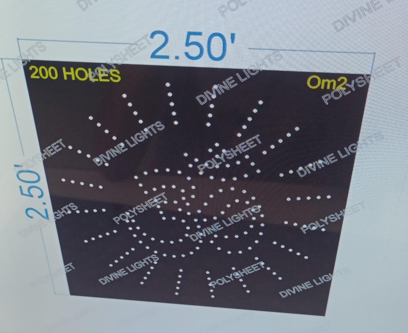 OM2 OM 2.5X2.5 FEET 200 HOLES
