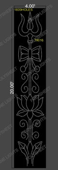 TRI16 TRISHUL 20X4 FEET 1839  HOLES