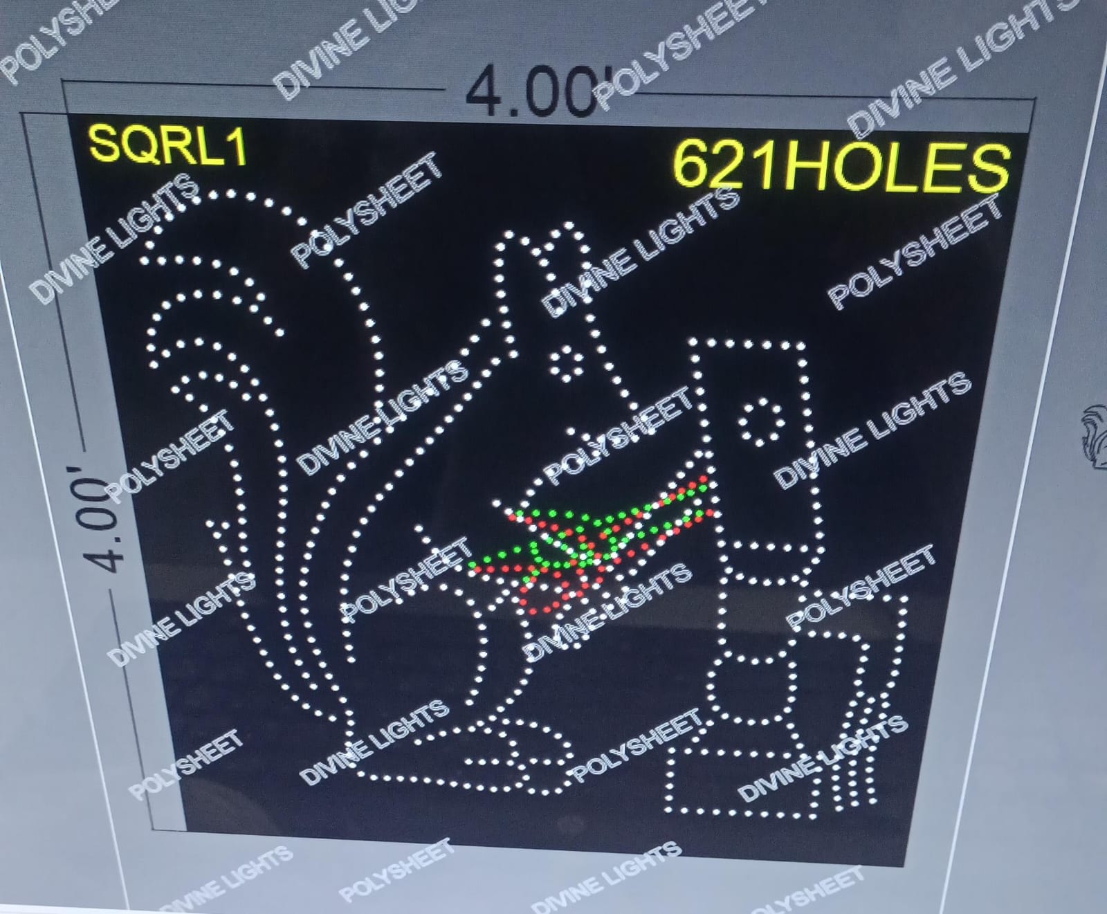 SQRL1 SQUIRREL 4X4 FEET 621 HOLES