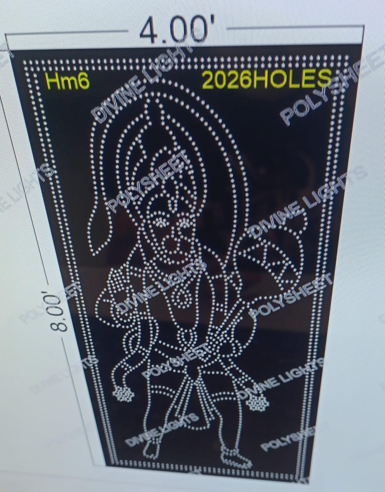 HM6 HANUMAN 8X4 FEET 2026 HOLES