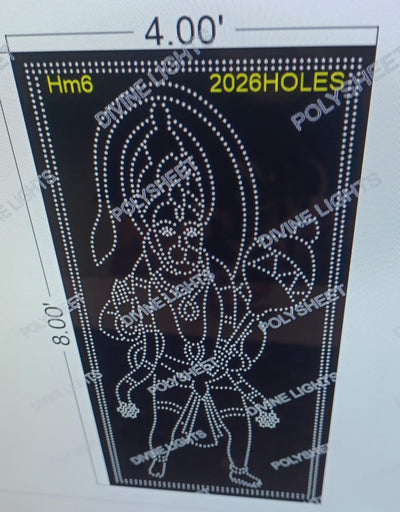HM6 HANUMAN 8X4 FEET 2026 HOLES