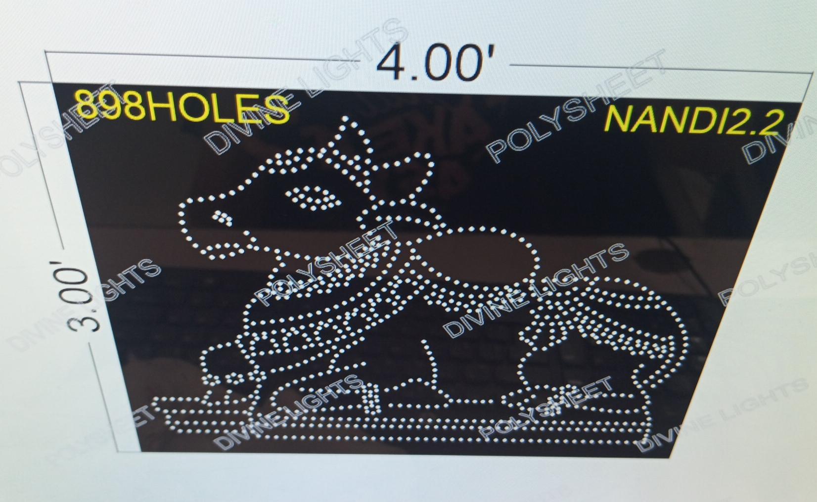 NANDI2.2 NANDI 3X4 FEET 898 HOLES