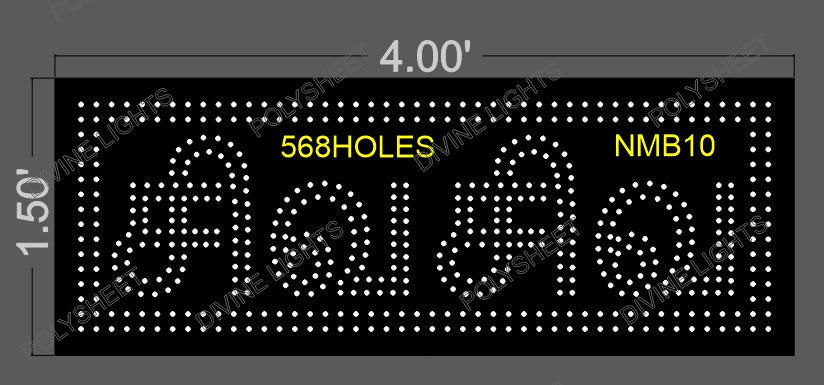 NMB10 NAME BOARD 1.5X4 FEET 568 HOLES