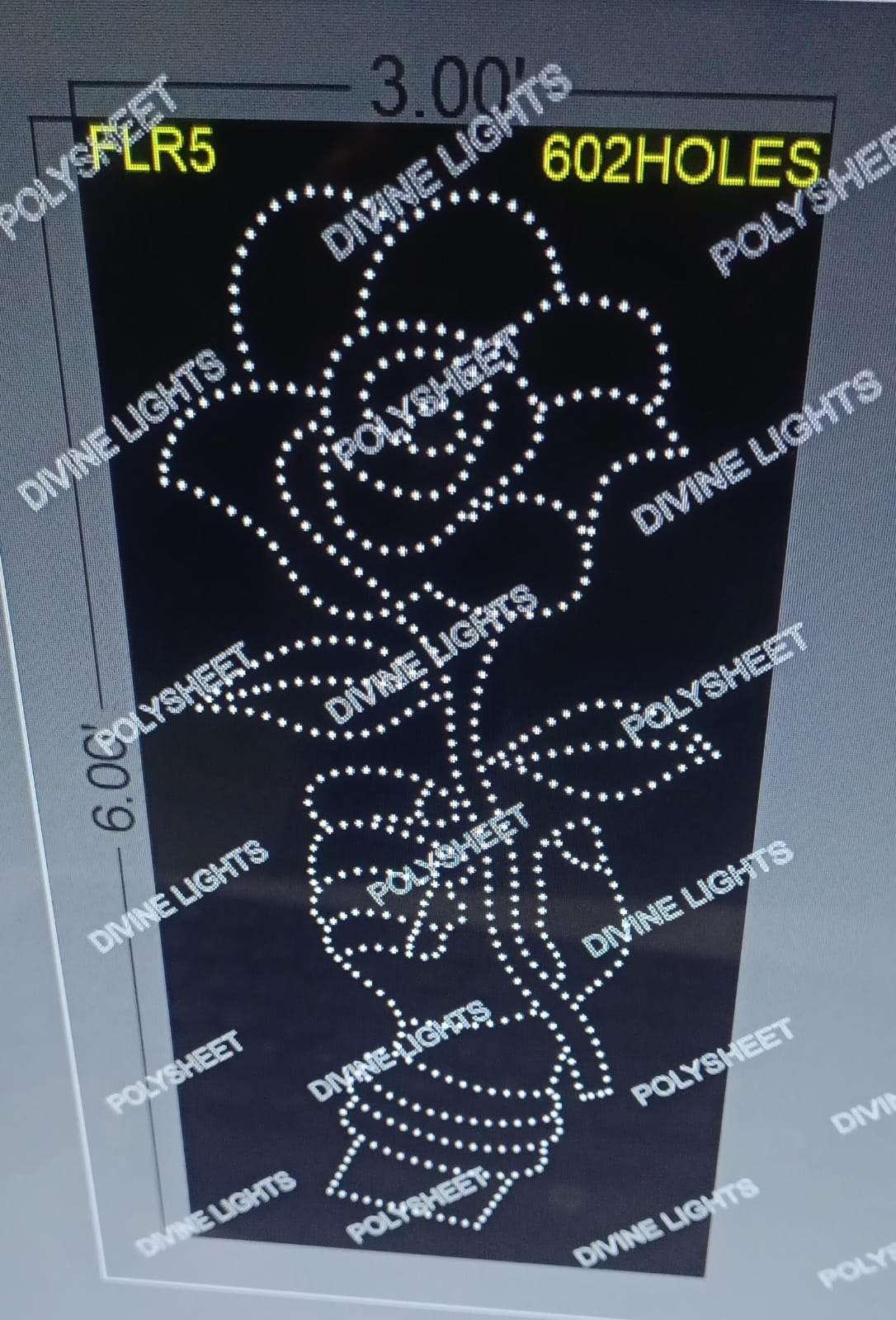 FLR5 FLOWER 6X3 FEET 602 HOLES