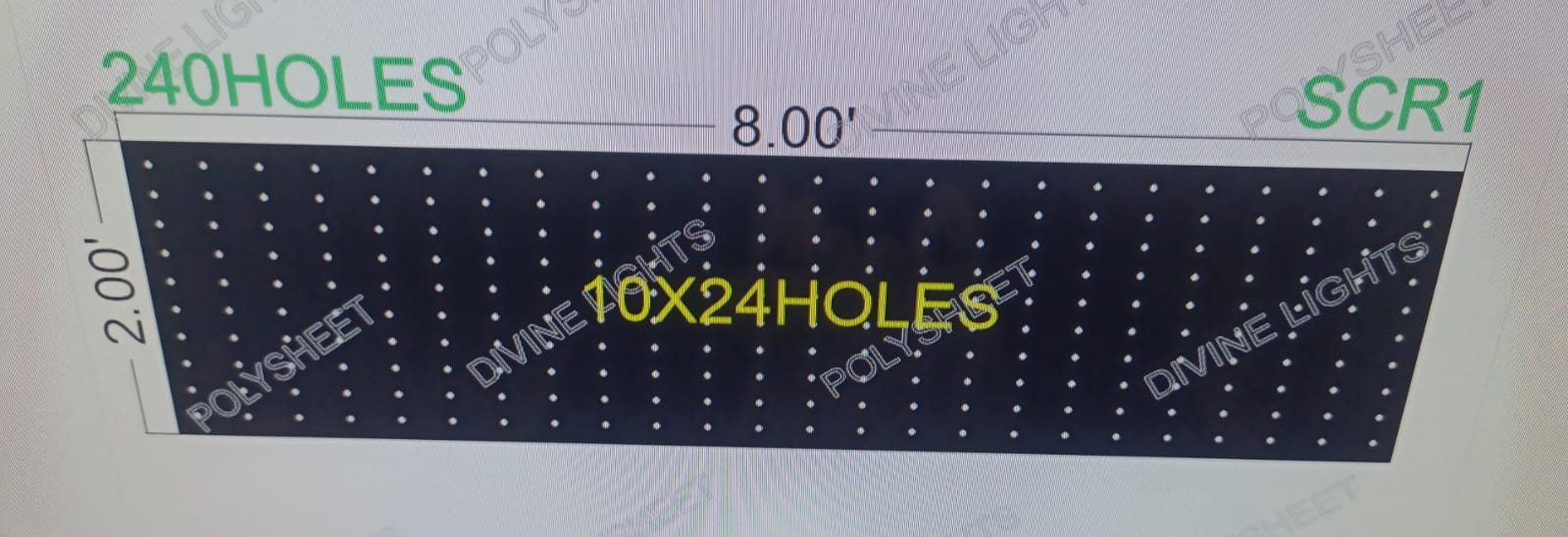 SCR1 SCREEN 2X8 FEET 240 HOLES
