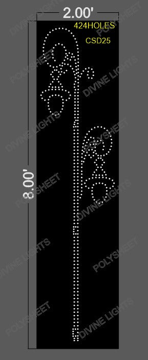 CSD25 CUSTOM DESIGN 8X2 FEET 424 HOLES