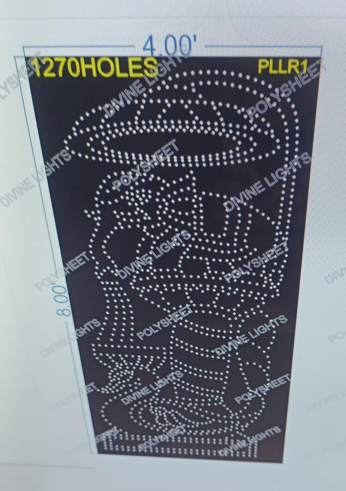 PLLR1 PILLAR 8X4 FEET 1270 HOLES