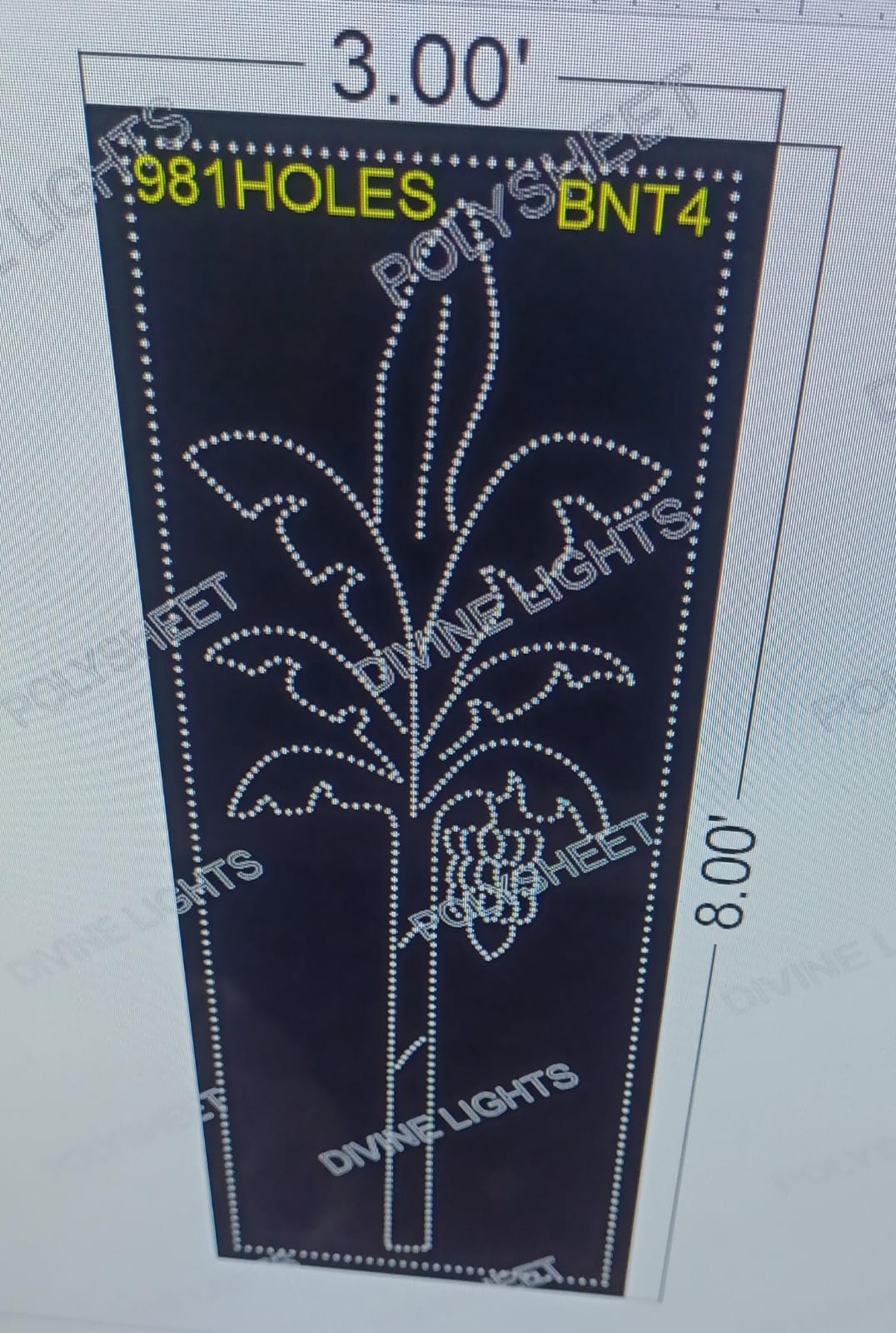 BNT4 BANANA TREE 8X3 FEET 981 HOLES