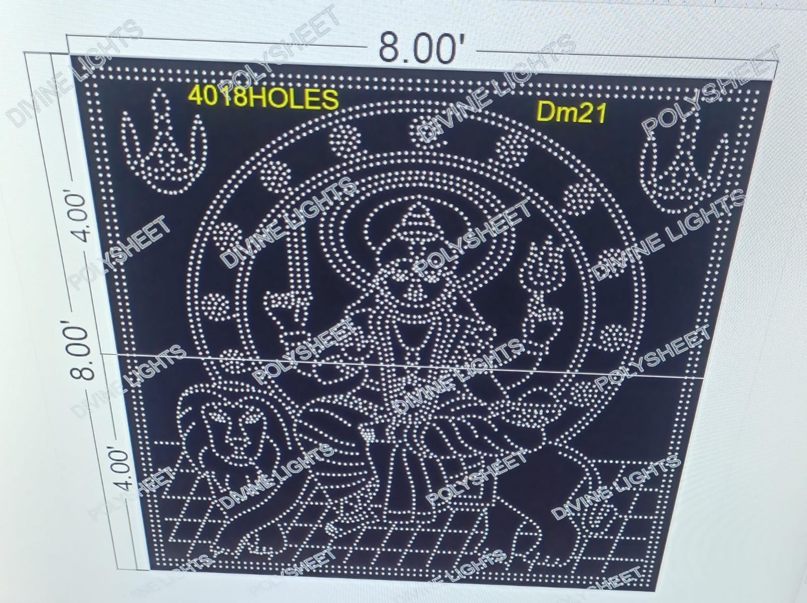DM21 DEVI MATA 8X8FEET 4018 HOLES
