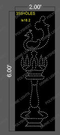 LS18.2 LAMP STAND 6X2 FEET 358 HOLES