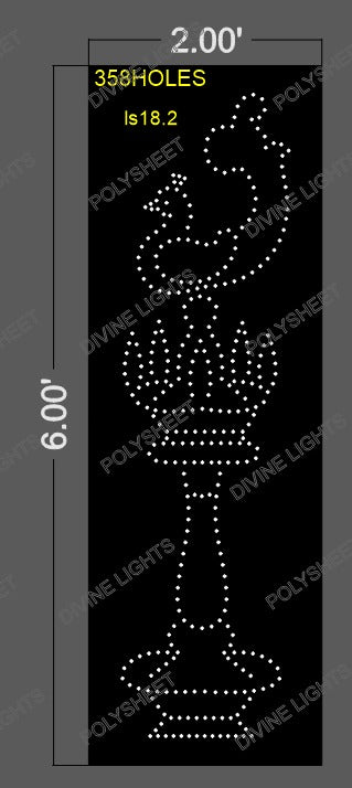 LS18.2 LAMP STAND 6X2 FEET 358 HOLES