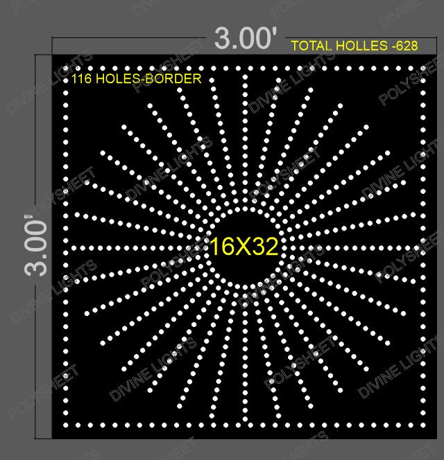 CRC16 CIRCLE 3X3 FEET 628 HOLES
