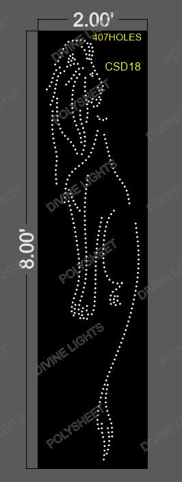 CSD18 CUSTOM DESIGN 8X2 FEET 407 HOLES