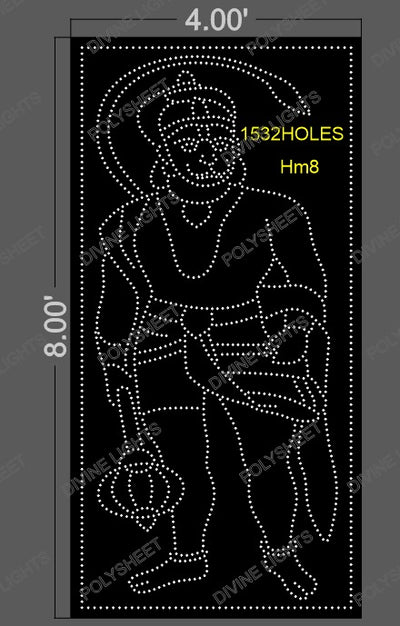 HM8 HANUMAN JI 8X4 FEET 1532 HOLES