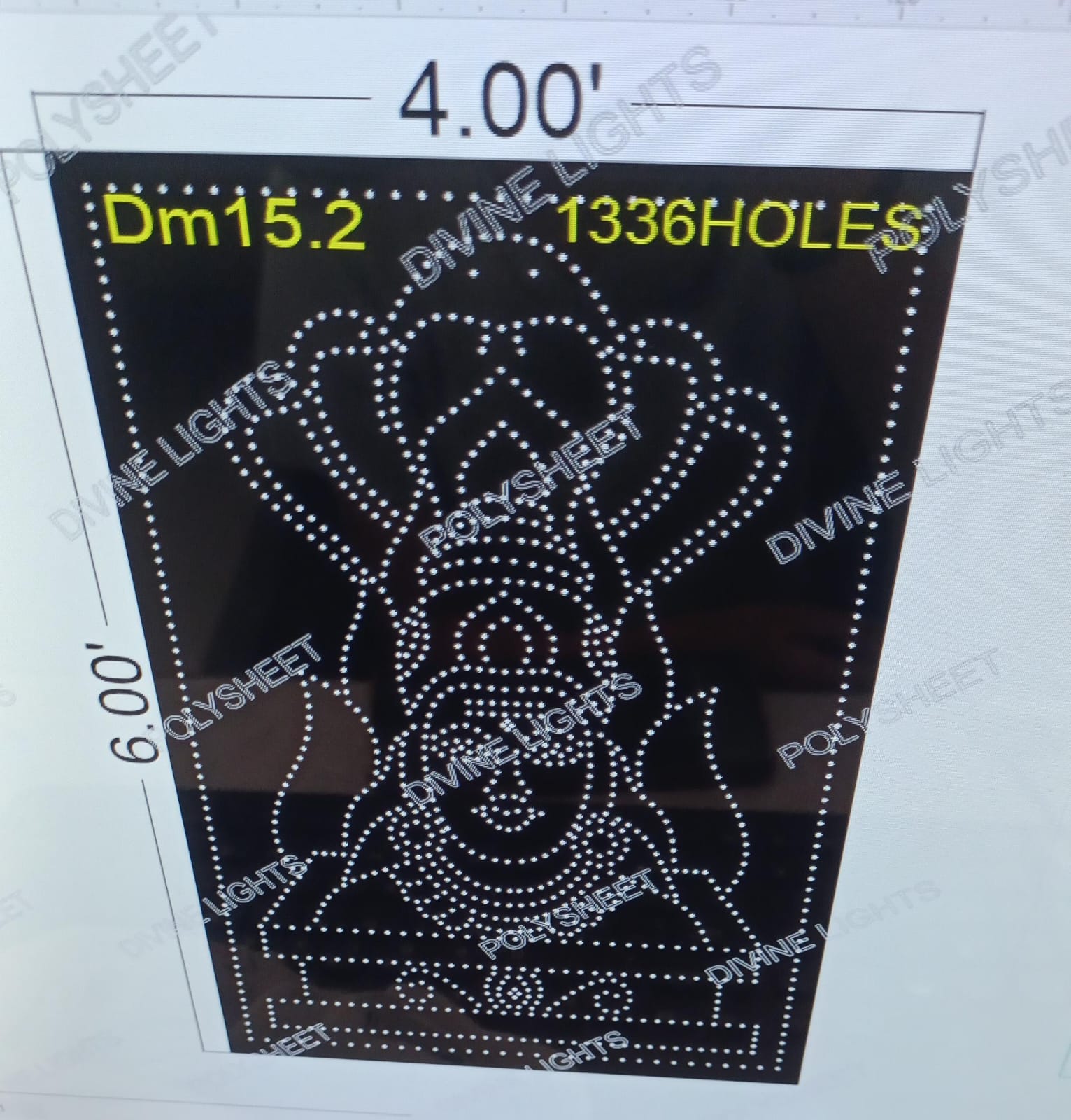 DM15.2 DEVI MATA 6X4 FEET 1336 HOLES